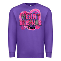Purple Heart breaker club Valentine's Day Premium Sweatshirt - HowdyJamesFarm