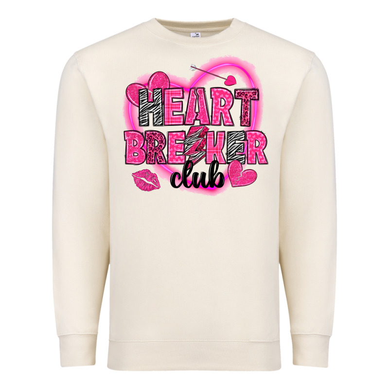 Heart Breaker Club Valentine's Day Premium Sweatshirt by HowdyJamesFarm | Teevron