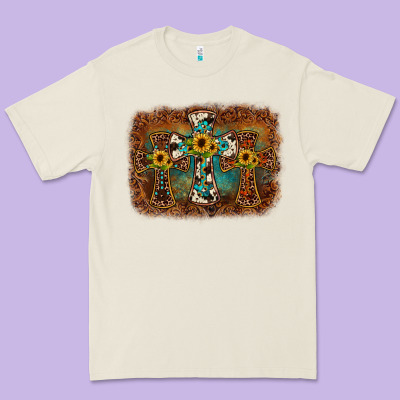 Cross Backgraund Premium Tee Designed By Jahusdesignshop