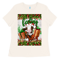 Bone Christmas feeling jolly cow Ladies Tee - Artiststas
