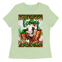 Matcha Christmas feeling jolly cow Ladies Tee - Artiststas