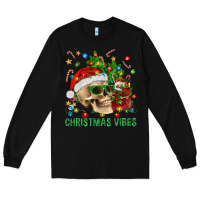 Black Christmas Vibes Long Sleeve Tee - BundleAndBundleShop