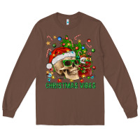 Chestnut Christmas Vibes Long Sleeve Tee - BundleAndBundleShop