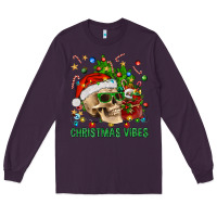 Plum Christmas Vibes Long Sleeve Tee - BundleAndBundleShop