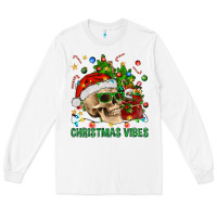 White Christmas Vibes Long Sleeve Tee - BundleAndBundleShop