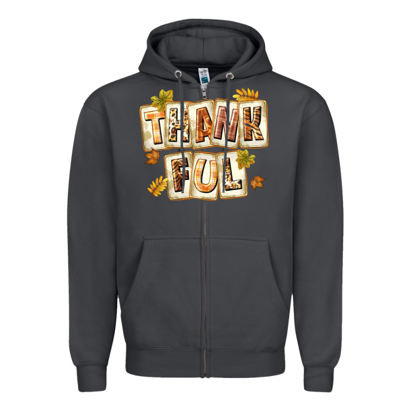 Thankful With Plate Zipper Hoodie by texasbilliewilder | Teevron
