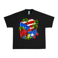 Black puerto rico hearts Urban Heavy Tee - NancyCooperArtShop
