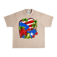 French Oak puerto rico hearts Urban Heavy Tee - NancyCooperArtShop
