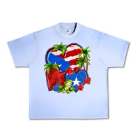 Grape Ice puerto rico hearts Urban Heavy Tee - NancyCooperArtShop