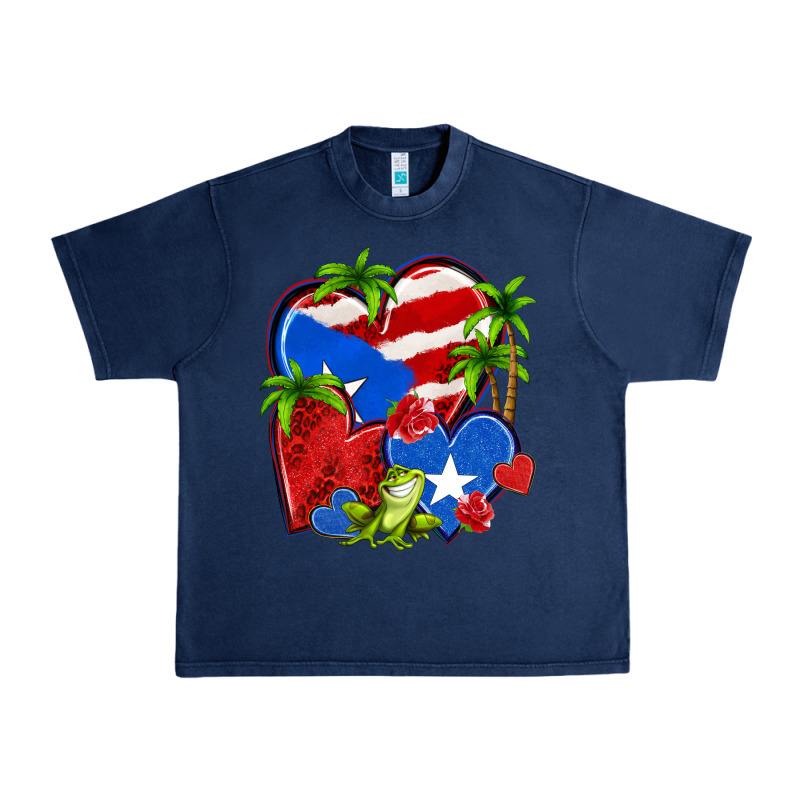 Puerto Rico Hearts Urban Heavy Tee by NancyCooperArtShop | Teevron