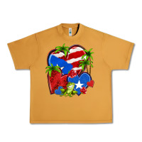 Peanut Butter puerto rico hearts Urban Heavy Tee - NancyCooperArtShop