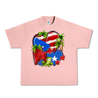 Salmon puerto rico hearts Urban Heavy Tee - NancyCooperArtShop