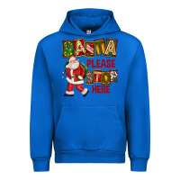 Cobalt Santa Please Stop Here Urban Hoodie - FaDigitalArtStudio