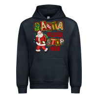 Navy Santa Please Stop Here Urban Hoodie - FaDigitalArtStudio