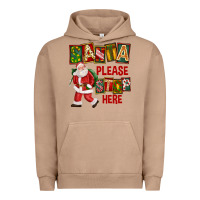 Pigment Burro Santa Please Stop Here Urban Hoodie - FaDigitalArtStudio