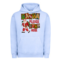 Pigment Grape Ice Santa Please Stop Here Urban Hoodie - FaDigitalArtStudio