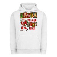 Pigment Lunar Rock Santa Please Stop Here Urban Hoodie - FaDigitalArtStudio