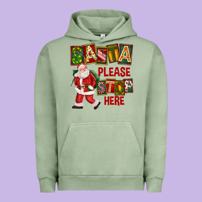 Santa Please Stop Here Urban Hoodie Designed By Fadigitalartstudio