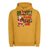 Pigment Peanut Butter Santa Please Stop Here Urban Hoodie - FaDigitalArtStudio