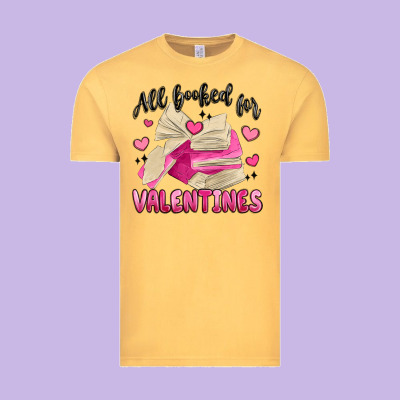 All Booked For Valentines Vintage Tee Designed By Maliassmallbusiness