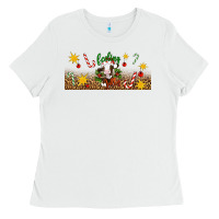 White Christmas feeling jolly cow Ladies Tee - Artiststas