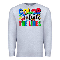 Heather Grey Color outside the lines Premium Sweatshirt - CowGirlArtShop
