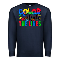 Navy Color outside the lines Premium Sweatshirt - CowGirlArtShop