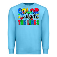 Ocean Blue Color outside the lines Premium Sweatshirt - CowGirlArtShop