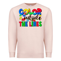 Pale Pink Color outside the lines Premium Sweatshirt - CowGirlArtShop
