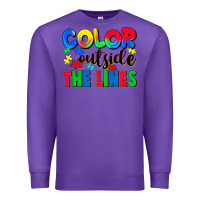 Purple Color outside the lines Premium Sweatshirt - CowGirlArtShop