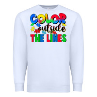 White Color outside the lines Premium Sweatshirt - CowGirlArtShop