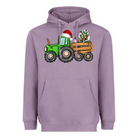 Lavender christmas tractor Heavyweight Hoodie - CowGirlArtShop