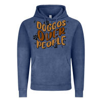 Vintage Denim doggos over people Vintage Hoodie - MaliasSmallBusiness