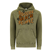 Vintage Olive doggos over people Vintage Hoodie - MaliasSmallBusiness