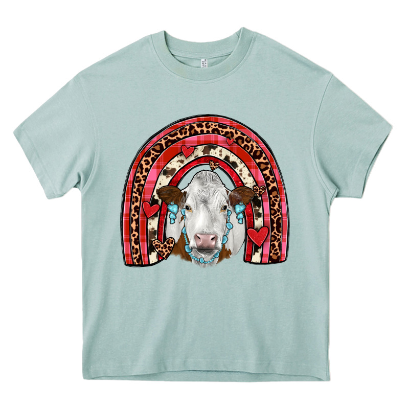 Valentines Simmental  Rainbow Heavy Core Tee by JahusDesignShop | Teevron