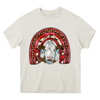 Cream valentines simmental  rainbow Heavy Core Tee - JahusDesignShop
