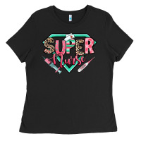 Black super nurse Ladies Tee - RanaPortraitStore