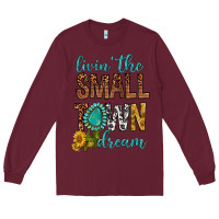 Burgundy Living The Small Town Dream Long Sleeve Tee - BundleAndBundleShop