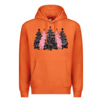 Carrot pink christmas trees Premium Hoodie - CowGirlArtShop