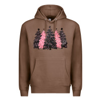 Chestnut pink christmas trees Premium Hoodie - CowGirlArtShop