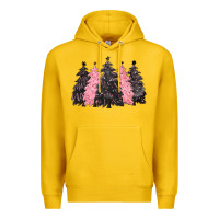 Lemon pink christmas trees Premium Hoodie - CowGirlArtShop