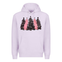 Lilac pink christmas trees Premium Hoodie - CowGirlArtShop