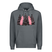 Rock pink christmas trees Premium Hoodie - CowGirlArtShop