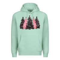 Seafoam pink christmas trees Premium Hoodie - CowGirlArtShop