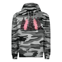 Slate Camo pink christmas trees Premium Hoodie - CowGirlArtShop