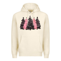 Tofu pink christmas trees Premium Hoodie - CowGirlArtShop