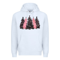 White pink christmas trees Premium Hoodie - CowGirlArtShop