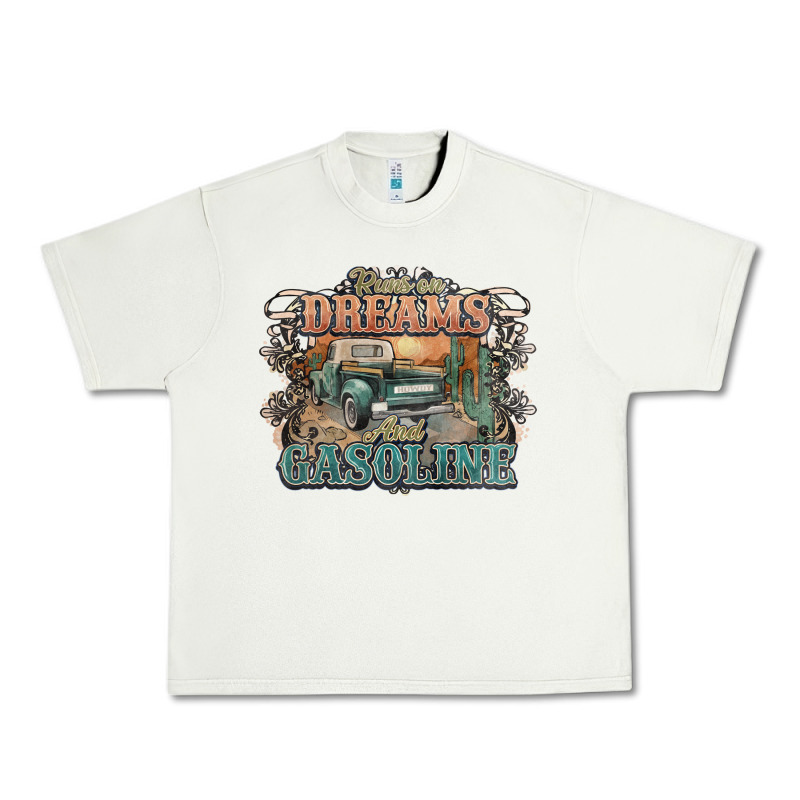 Runs On Dreams And Gasoline Truck Western Urban Heavy Tee by NancyCooperArtShop | Teevron