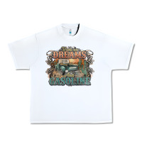 White runs on dreams and gasoline truck western Urban Heavy Tee - NancyCooperArtShop