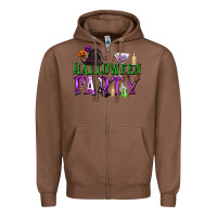 Chestnut Halloween Party Zipper Hoodie - texasbilliewilder